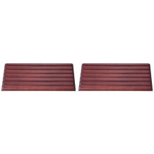 2X ChallengeCoin Display Stand 6 Row Solid Wooden Holder Rack Case Holds 42 Coins