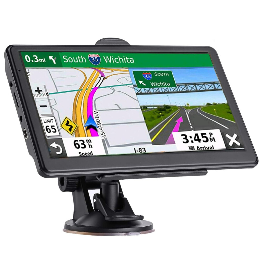 Car Gps Navigator 7 Inch Hd Touchscreen With 2026 North America Map, Voice Guidance, Lifetime Updates, Green 9330225060895