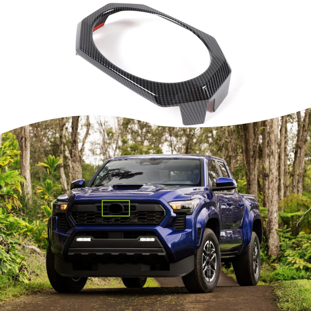 Emblem Cover 2024 2025 Carbon Fiber Front Trim Ring Scratchresistant Sporty Look For Toyota Tacoma 9073542754329