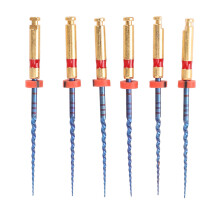 6pcs Large Taper Dental Endo Canal Files - 25mm Metal Needle Tips