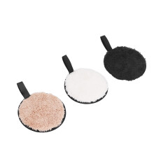 Soft Plush Makeup Remover Puff, 3 Colors, Pore Cleansing & Exfoliation