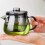 Tekanna i Borosilikatglas med Infusionsrör - Spishällsäker Tekanna med Lock 6