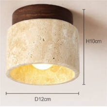 2X Japanese Style Wabi-Sabi Wooden Ceiling Lamp E27 Warm Light for Kitchen Hallway Living Room Study Hall Tea Room A