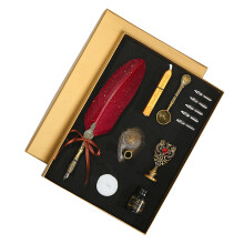 Vintage Calligraphy Dip Pen Set with Ink, Nibs & Accessories