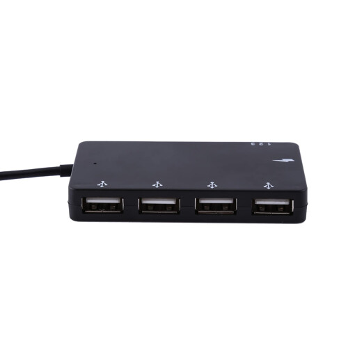 USB OTG Hub 4 Port Micro USB Hub Fast Charging Adapter for Android Smartphone and Tablet
