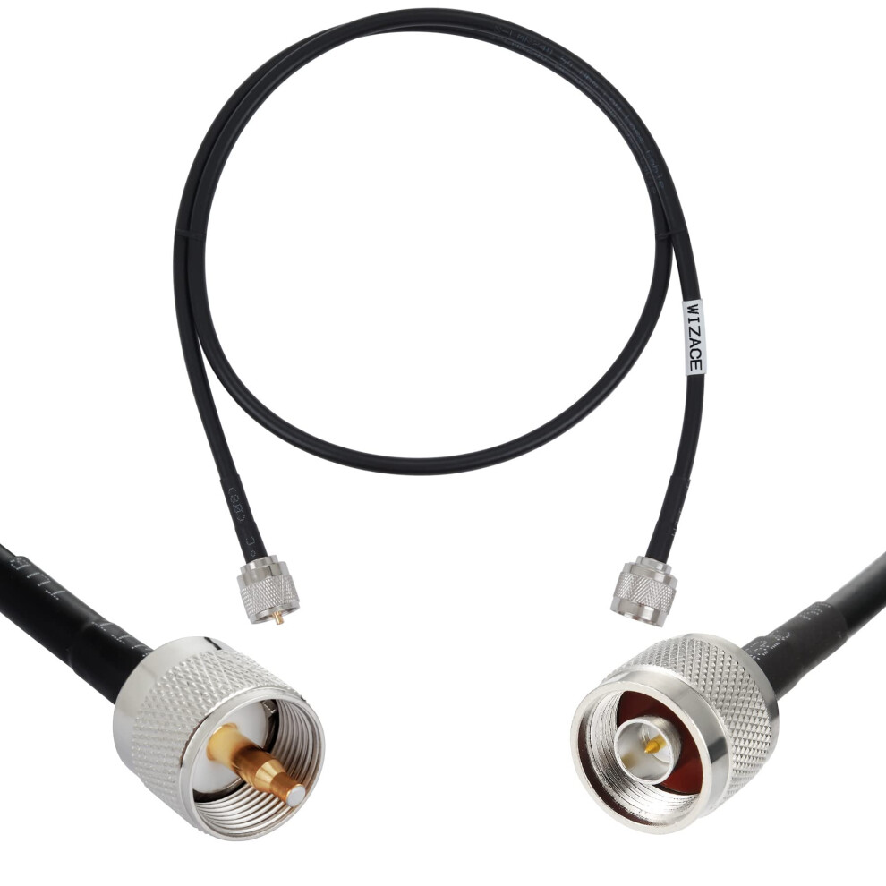 3Ft N Male To Pl259 Uhf Male Low Loss Coax Cable 50 Ohm Pure Copper Rf Coaxial Jumper For Ham Cb Vhf Uhf Antennas 9771547613954