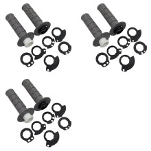 6X Non Slip Lock- Grips Handle, Universal Motorcycle Handlebar Grips with the Snap-in Cam, Dirt Pit Bike HandGrip Grey