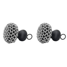 2X Cast Iron Chainmail Scrubber, Cast Iron Skillet Cleaner for Fry Pan Cleaner Cast Iron Skillet Cleaner Chain Black