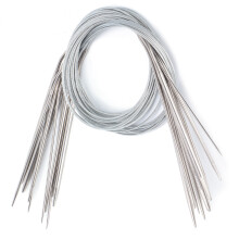 Stainless Steel Circular Knitting Needles Set 11 Sizes 80cm