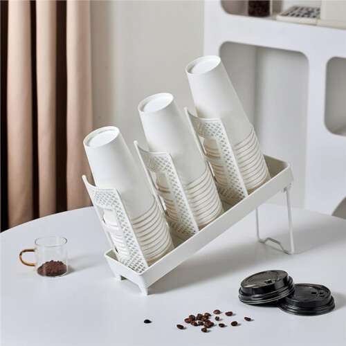 3Tier Cup Organizer Paper Cup Storage Rack Detachable Multifunctional Paper Cup Holder Space-Saving Coffee Bar Accessori 1