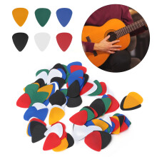 Guitar Picks 100 Pack with Finger Guards Colourful 0.46mm Thin for Guitarists