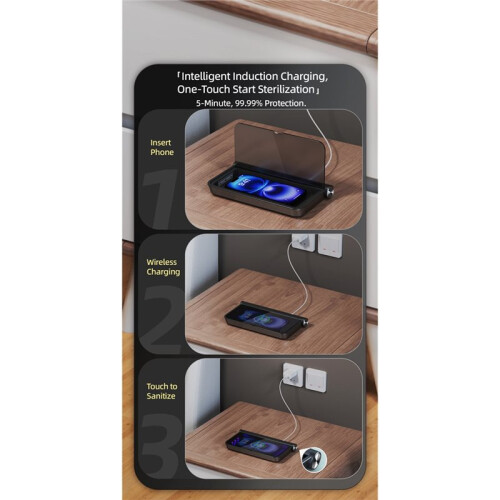 Smartphone Sterilizer Sterilization Disinfection Portable Multifunctional Nail Art Tools Mask Sterilization Box 2