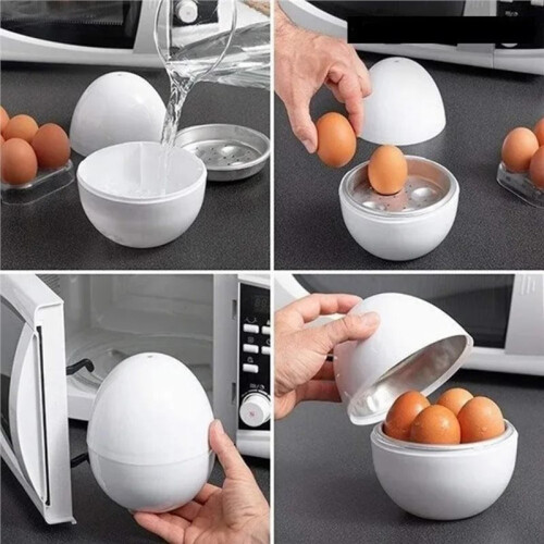 Capacity 4 Eggs Microwave Egg Pot Easy and Fast 5-Minute Hard or Soft Cooking Kitchen Cooking Tools 1