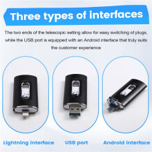 Pen Drive USB Photostick de Alta Velocidade para Armazenamento Externo, Ideal para Copiar Fotos, Vídeos e Arquivos de Celulares e PCs. Capacidade de