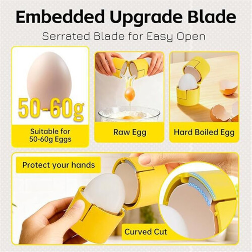 Egg Shell Opener, Eggshell Opener, Egg Clip for  Eggs, Egg Peeler for Hard-Boiled Eggs, Home Kitchen Gadgets 1