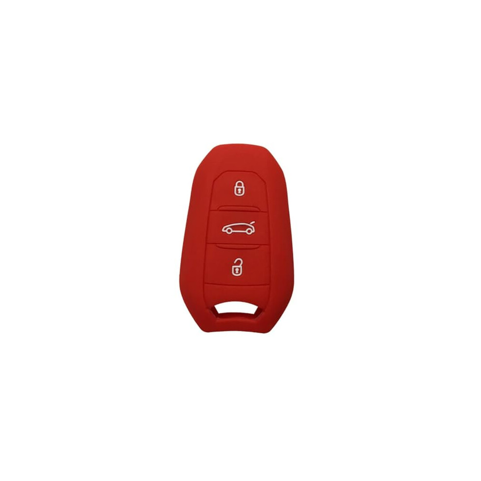 Car Key Cover For Peugeot 408 508 3008 407 301 Soft Silicone 3 Button Key Fob Case Full Protection 9330225061540