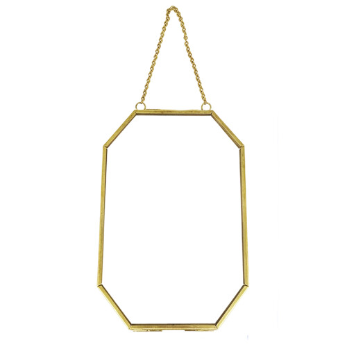 Double Glass Pressed Flower Frames Floating Hanging Photo-G