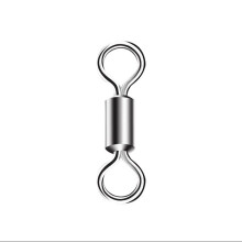 (Silver No 2 50 Pcs) 360 Rolling Fishing Swivels 100pcs for Salt/Freshwater