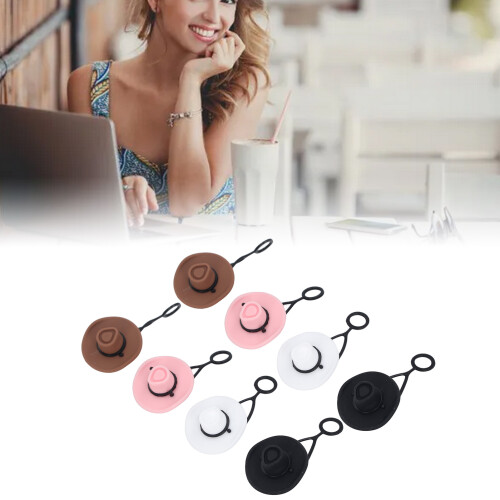 Reusable Silicone Straw Tip Cover - Leakproof, 8pcs, 6cm