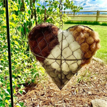 Handmade Fiber Bird Nesting Heart, Refillable, Heart Shape, Nesting Materials, for Hummingbirds, Garden Decor, 2 Set