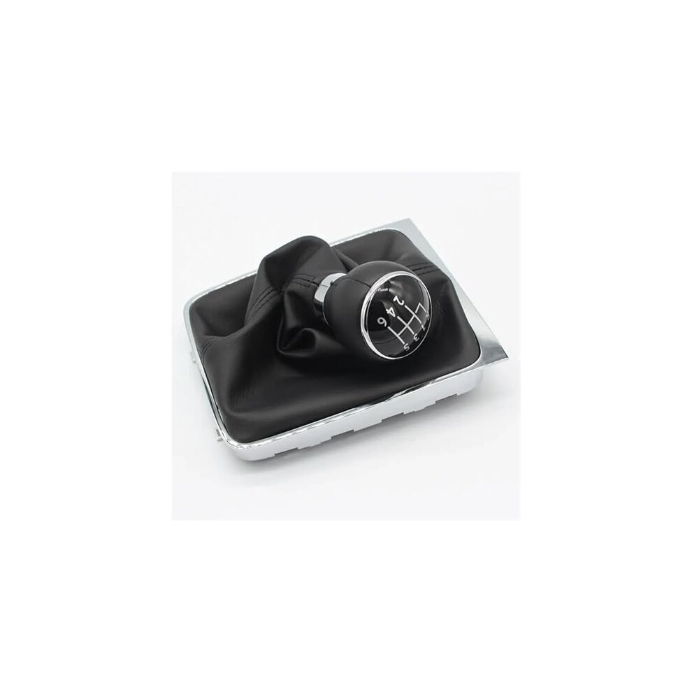 6 Speed Leather Gear Shift Knob With Gaiter Boot Cover, Directfit Upgrade For Vw Passat B6 20052012 9092120238174