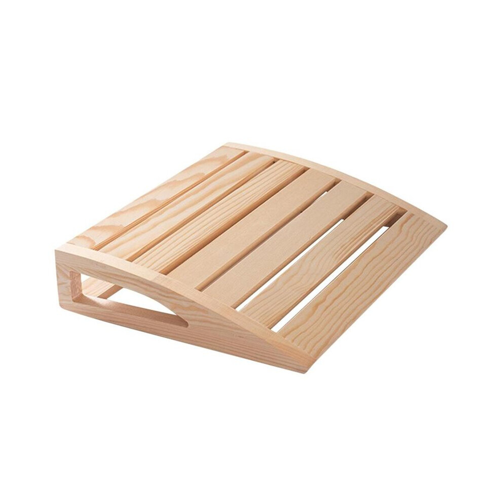 Melitt Ergonomic Wooden Sauna Headrest Pillow For Steam Room And Home Spa Comfort