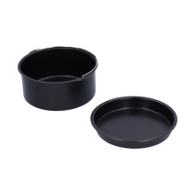 8 Zoll Carbonstahl Fritteusen-Zubehör Kuchenfass Pizzapfanne Backform