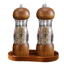 Set di Macina Spezie In Ceramica Regolabile per Uso In Cucina e Barbecue, 1-5 Macina Sale e Pepe
