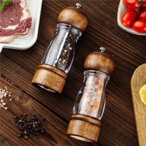 Adjustable Ceramic Grinding Spice Mill Set for Kitchen BBQ Use, 1-5pcs Salt and Pepper Grinder 1