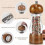 Adjustable Ceramic Grinding Spice Mill Set for Kitchen BBQ Use, 1-5pcs Salt and Pepper Grinder 5