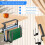 Metal Clamp- Desk Side Storage Rack Double Layer No Drilling Organizer Double Layer 5