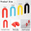 480 Packs Plastic Shims Horseshoe U Shaped Tile Spacer Shims Small Structural Plastic Shims 3