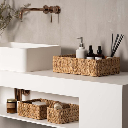 6X Wicker Baskets for Organizing 3Pack, Large and Small Wicker Storage Baskets Set, Hand Woven Baskets for Storage 2
