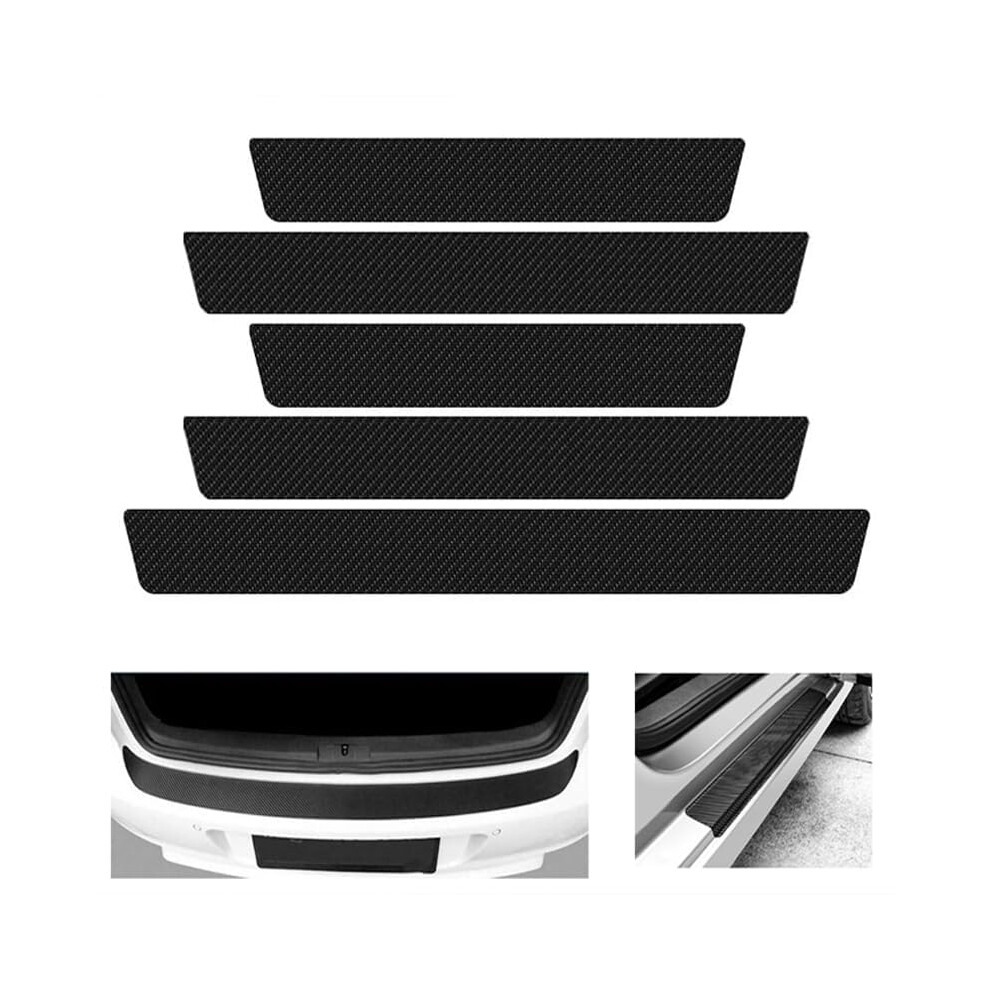 5Pcs Carbon Fiber Door Sill Protector Set For 19942001 Dodge Ram 1500, Antiscratch Waterproof Strips 9073542755128