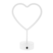 Pink Heart-Shaped LED Neon Sign Lamp 12" Desktop Party Decor