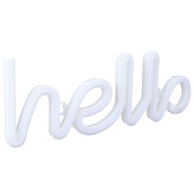 Pink Hello Neon Sign Wall Decor 34x12cm USB/Battery Powered