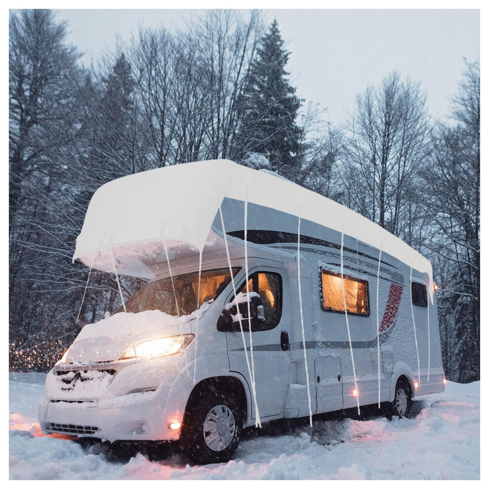 Waterproof Rv Cover 210D Oxford Camper Trailer Roof Cover Allseason Weather Protection 6.5M3m Grey 9771547614449