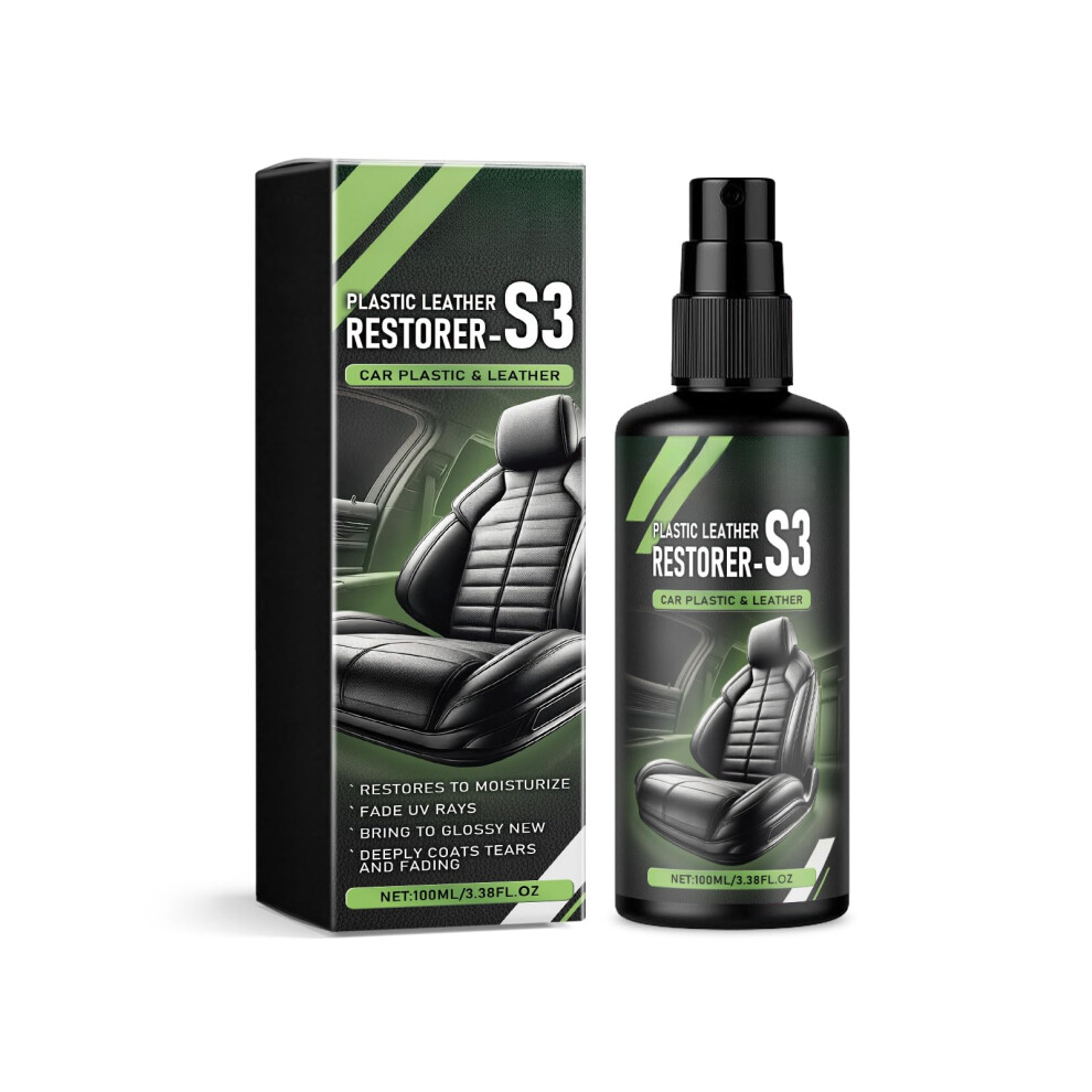3Pc Car Interior Cleaner Spray For Leather Plastic Rubber, Deep Cleaning NoâRinse Formula Fresh Scent 9092120238440