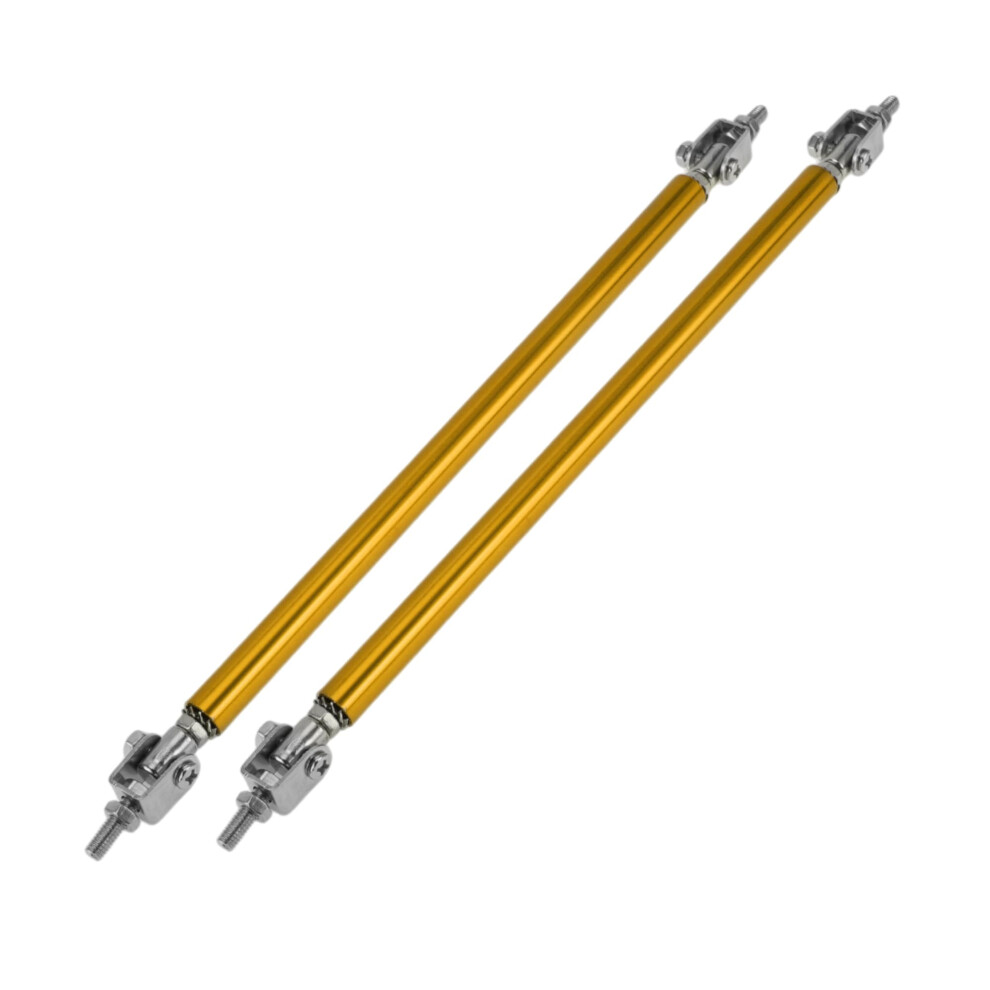 2Pcs 20Cm Car Splitter Support Rods Adjustable Aluminum Front Rear Bumper Lip Strut Tie Bars Tone Gold 9073542755258