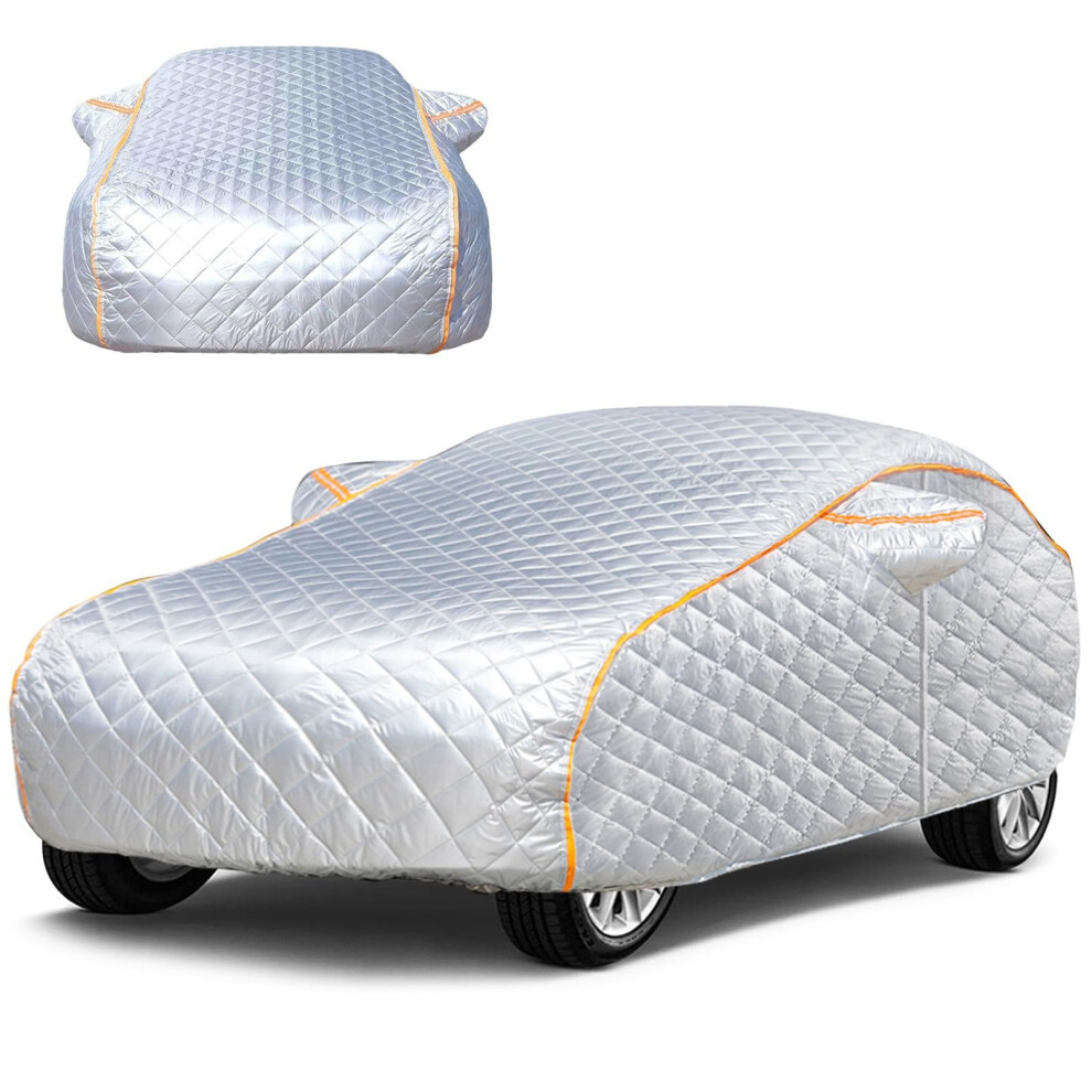 Hail Protector Car Cover For Tesla Model S, Thickened Waterproof Snowproof Uvproof Custom Fit Design Silver 9330225061939