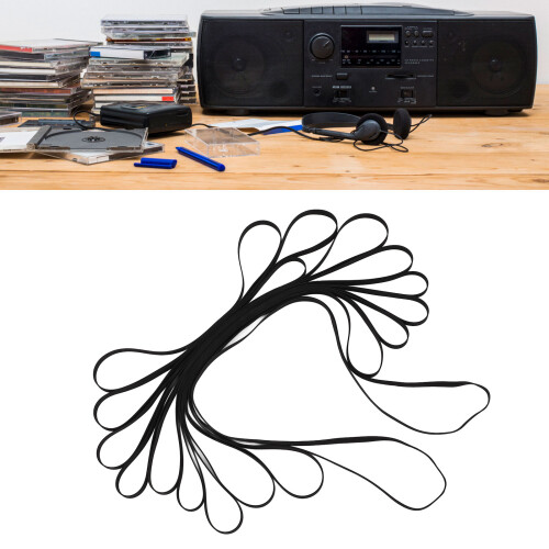 10 Pcs Turntable Belt Set for Record Player, CD, DVD Player, High Elasticity Rubber