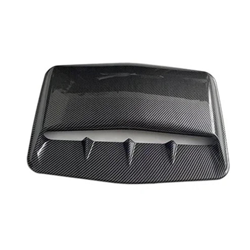 Universal Car Hood Vent Carbon Fiber Look Hood Scoop Cover Easy Installation Aerodynamic Styling 9771547614524