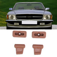 High Strength Plastic Sun Visor Clips Set for R107 1971-1989 Tan