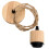 E27 Vintage Lamp Holder Pendant Lights with Solid Wood and Adjustable Hanging Wire 5