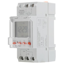 Programmierbare 24-Stunden-Digital-Timer-Schalter LCD-Hintergrundbeleuchtung DIN-Schiene TM928BK 30A