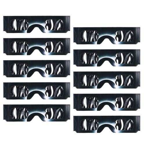 10PCS Solar Eclipse Viewing Glasses Eye Protection Paper Filter for Sunspot Observation