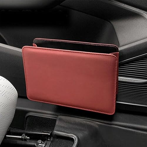 Leather Car Trash Can for Lexus ES 350 20062012, Leakproof Foldable Garbage Organizer, Red