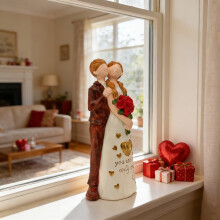 (16.5times8times7cm) Wedding Couple Resin Statue - Home Decor