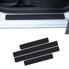 Car Door Sill Protector for Honda CRV 20072011, Carbon Fiber Look ScratchResistant Guard, 4PCS