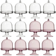 Elegante, transparente Mini-Kuchenetagere aus Acrylglas, perfekt geeignet für Geburtstagsfeiern und als Gastgeschenk für Teepartys, verschön